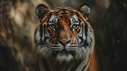 Majestic Tiger Portrait: A Captivating Gaze into the Wild