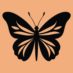 Clean and Simple Butterfly Logo Vector Illustration