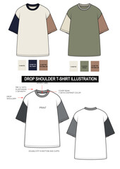 DROP SHOULDER T-SHIRT ILLUSTRATION