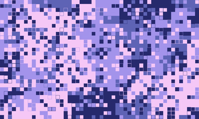Fototapeta premium Abstract pixel art background. A mesmerizing blend of lavender and navy squares creates a dynamic, modern design ideal for tech, websites, or presentations.