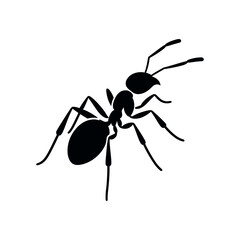 Minimalist Ant Silhouette - Perfect for Logos, Branding, and Nature Themes