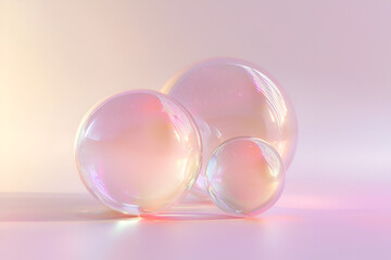 pink soap bubbles