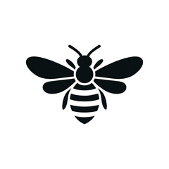 Elegant Bee Silhouette - Symbol of Pollination and Environmental Conservation