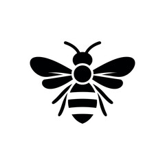 Minimalist Bee Silhouette - Perfect for Logos, Branding, and Nature Themes