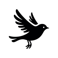 Fototapeta premium Oriental Magpie Robin Silhouette - Elegant Bird Design for Nature Themes