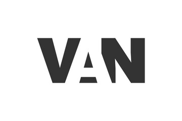 VAN logo design. Initial letter V A N bold font style for tech startups, consulting, corporate branding. Creative company name, headlines typography identity, trendy logotype.