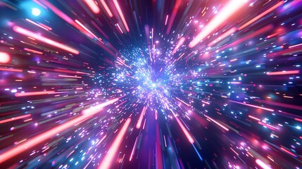 Fototapeta premium futuristic background with colorful neon lights