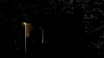 Golden 3D letters spelling NO shining with varying light intensities across dark marble surface, reflecting luxurious metallic design concept - Powered by Adobe