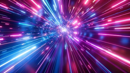 Obraz premium futuristic background with colorful neon lights