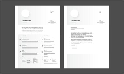 Resume and Cover Letter Template, Minimalist resume cv template, Cv professional jobs resumes
