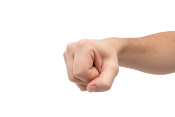 Raised Fist Gesture Symbolizing Strength and Determination in Action