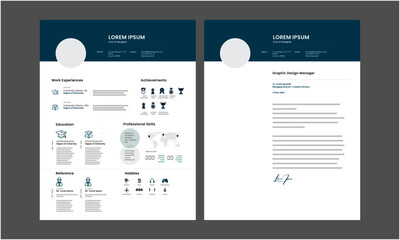 Clean Resume Layout, Minimalist resume cv template, Resume design template