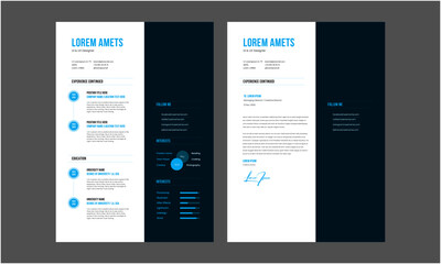 Clean Resume Layout, Minimalist resume cv template, Resume design template