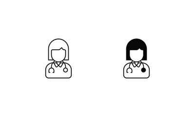 Doctor vector icons set stock illustration
