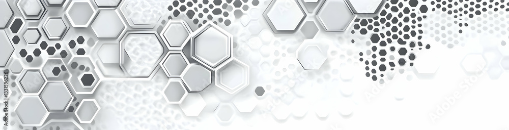 Aufkleber abstract geometric background with hexagons and dots