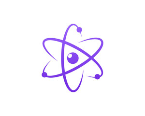 Purple Atom Structure Science, Physics, Energy, Nucleus, Electrons