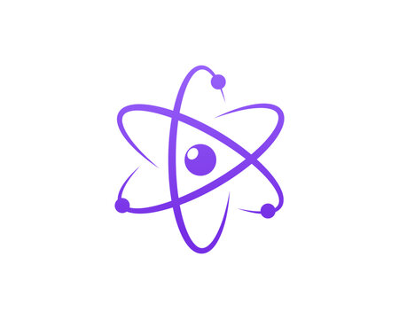 Purple Atom Structure Science, Physics, Energy, Nucleus, Electrons