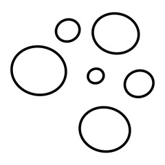 Bubbles. Soap bubbles. Sketch. Vector illustration. Outline on isolated white background. Circles of different shapes. Doodle style. Coloring for children. Idea for web design.