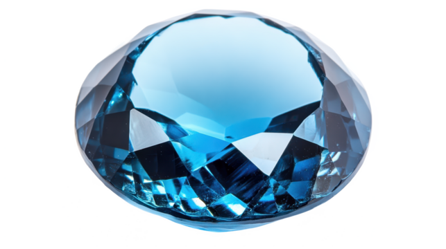 Mesmerizing Blue Gemstone: A Faceted Crystal of Precious Beauty and Elegant Design, Perfect for Jewelry, Art, and Luxurious Fashion Accessories