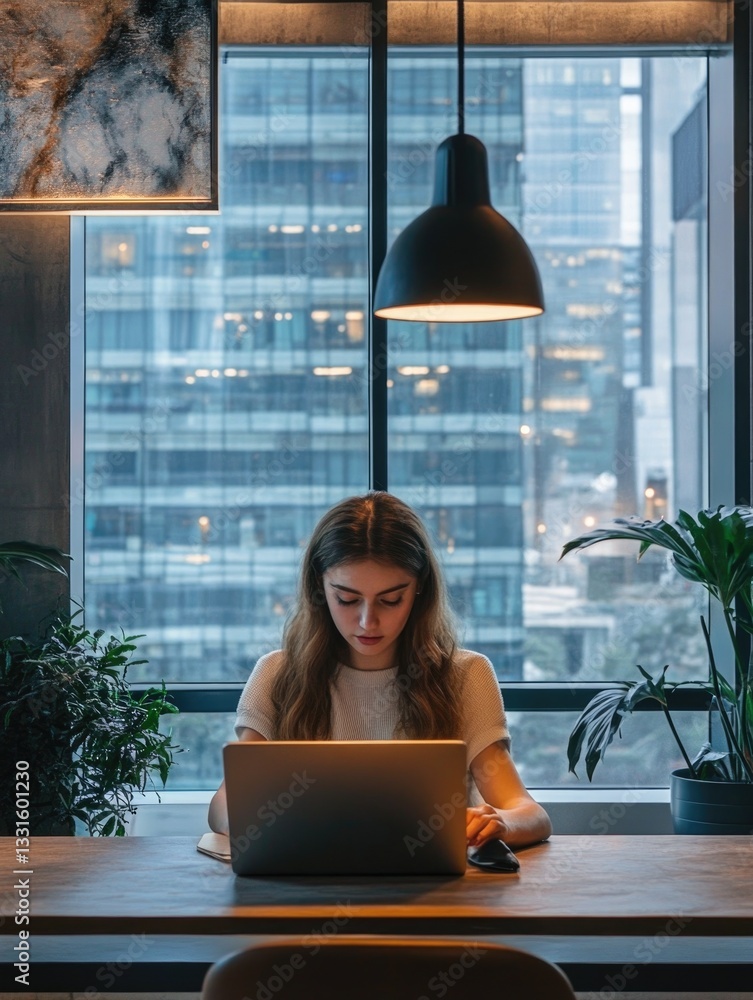 Aufkleber a person using a computer for work or personal use