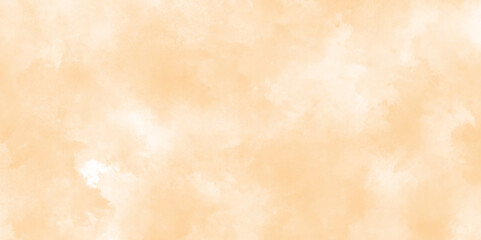 Abstract Background yellow watercolor texture,The color splashing on the paper. It is a hand drawn.tinted with light and deep stains of yellow watercolor. Banner format,Hand drawn abstract,