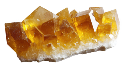 Golden Calcite Crystal Cluster: A Captivating Mineral Specimen with Translucent Facets, Perfect for Geology Enthusiasts and Decorative Collections