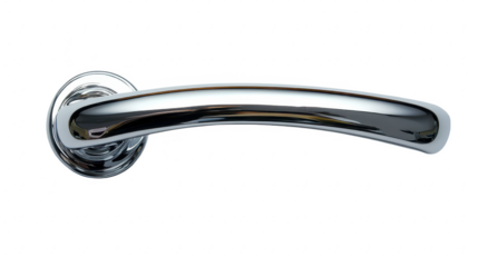 Sleek Chrome Door Handle: A Modern Touch for Home Interiors, Metal Hardware, Stylish Access, Elegant Design, Polished Grip, Residential Architecture