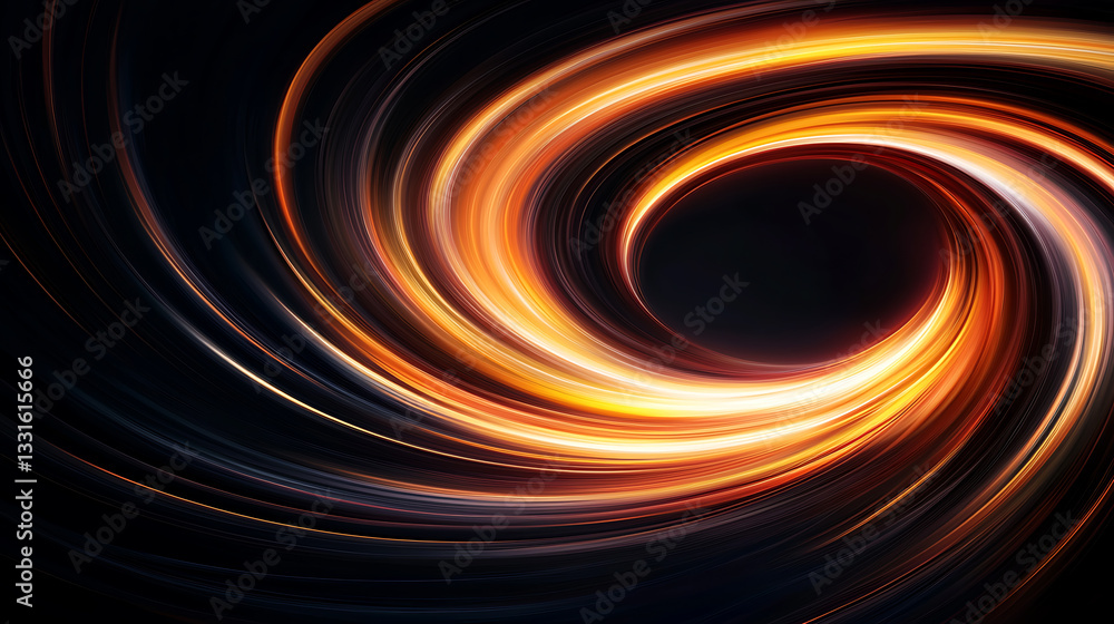 Poster dynamic swirling patterns of light cosmic space abstract visuals dark environment aesthetic viewpoin