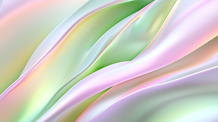 Fototapeta premium Flowing iridescence abstract textile design digital art vibrant colors close-up fluidity and motion