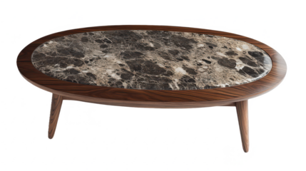 Exquisite Marble Top Coffee Table: A Luxurious Accent for Modern Living Spaces, Enhancing Home Decor with its Elegant Design and Stylish Wood Finish