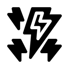 Lightning bolt glyph icon