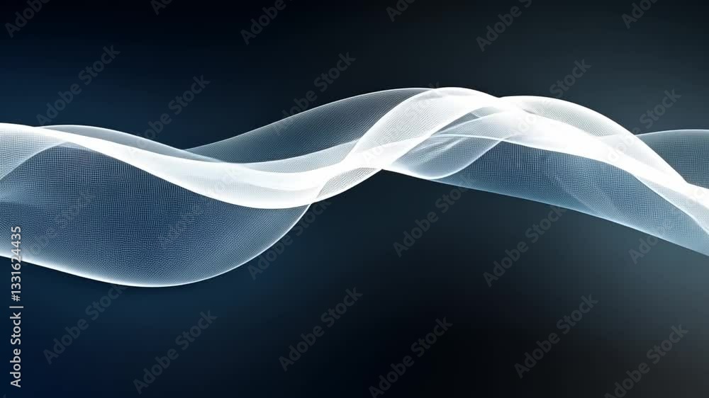 Poster elegant flowing waves and abstract white patterns create modern, translucent background, showcasing 