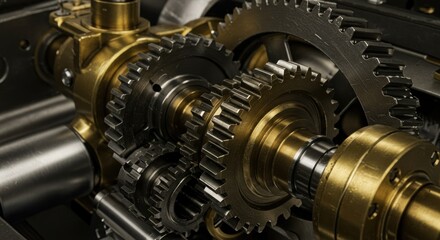 Fototapeta premium gearbox-mechanism-standard-scale-4_00x
