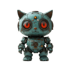 Fototapeta premium Retro Futuristic Cat Robot, Steampunk Robotic Kitten, Mechanical Animal