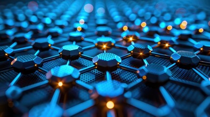 Fototapeta premium Quantum Internet: A futuristic communication system using quantum entanglement to provide ultra-secure data transfer at lightning speeds, beyond traditional limits. 