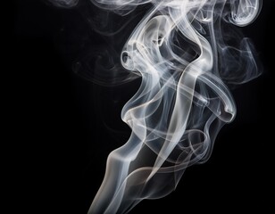 abstract smoke in soft grey tones on black moody feel