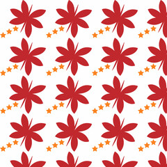 red leaf with new style a star for white background patterns art vector butterfly 