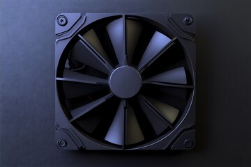 Obraz premium a detailed illustration of a black cooling fan