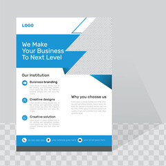 A4 format flyer or brochure for corporate business advertising vector abstract design