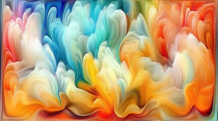 Abstract vibrant colorful fluid forms