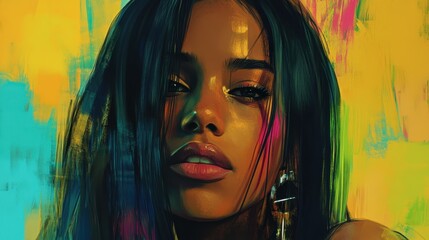 A vibrant digital painting with expressive brush strokes.