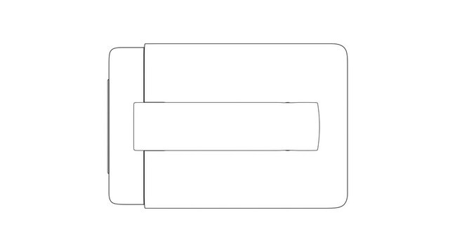 Sketch of a retro communication device, pager or beeper