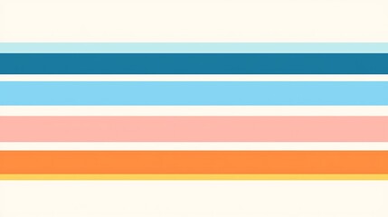 Obraz premium Colorful horizontal stripes on a white background, used for web design or advertising