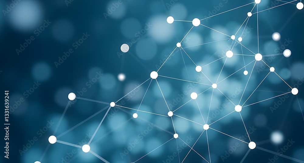 Poster abstract network connection digital concept of technology, artificial intelligence, data, communicat