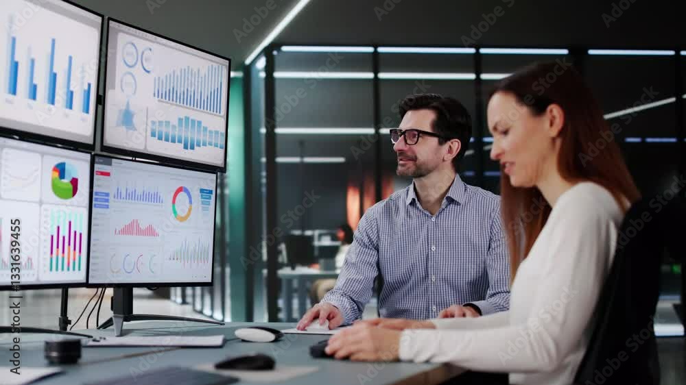 Poster kpi business analytics data dashboard