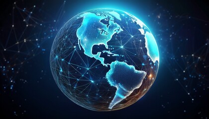 global network earth illustration