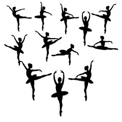 ballet dancers silhouettes