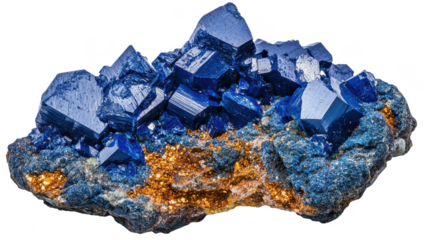 Azure Depths: A Captivating Azurite Mineral Specimen �?? A Symphony of Blue Crystals in a Geological Masterpiece, Perfect for Science Enthusiasts