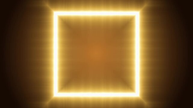 The square of orange light approaches and disappears from the screen.