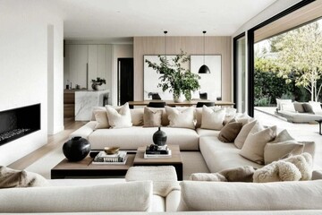 Embrace tranquility with a carefully curated minimalist living room.